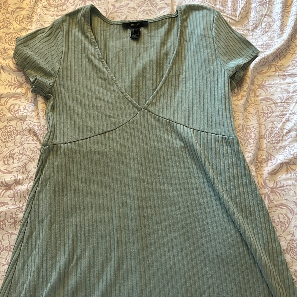 Sage green mini dress